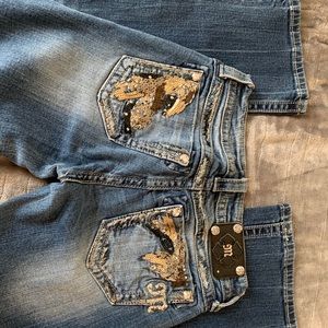 Miss Me glitter boot cut jeans 28 inseam 30